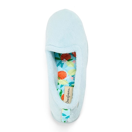 Dearfoams Womens Memory Foam Slip-On Slippers