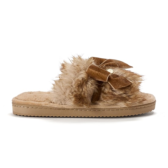 Dearfoams Womens Memory Foam Slip-On Slippers
