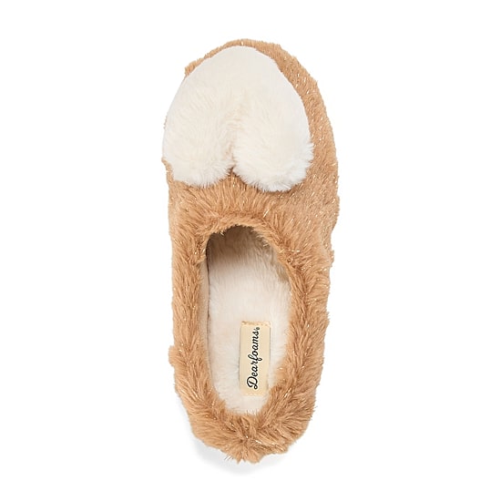 Dearfoams Rosie Furry Icon Womens Memory Foam Clog Slippers