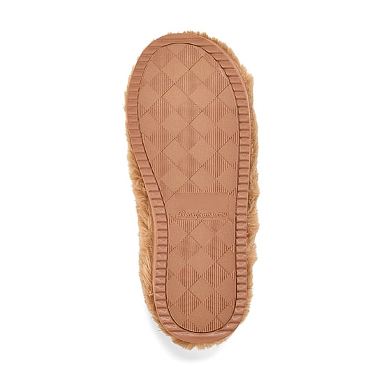 Dearfoams Rosie Furry Icon Womens Memory Foam Clog Slippers