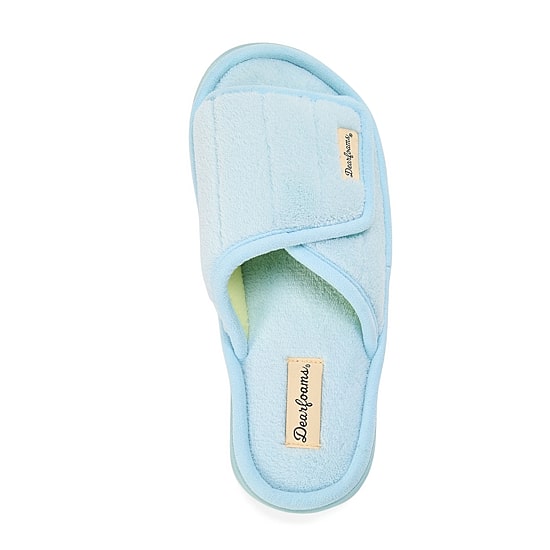 Dearfoams Mickey Terry Slide Womens Memory Foam Slip-On Slippers