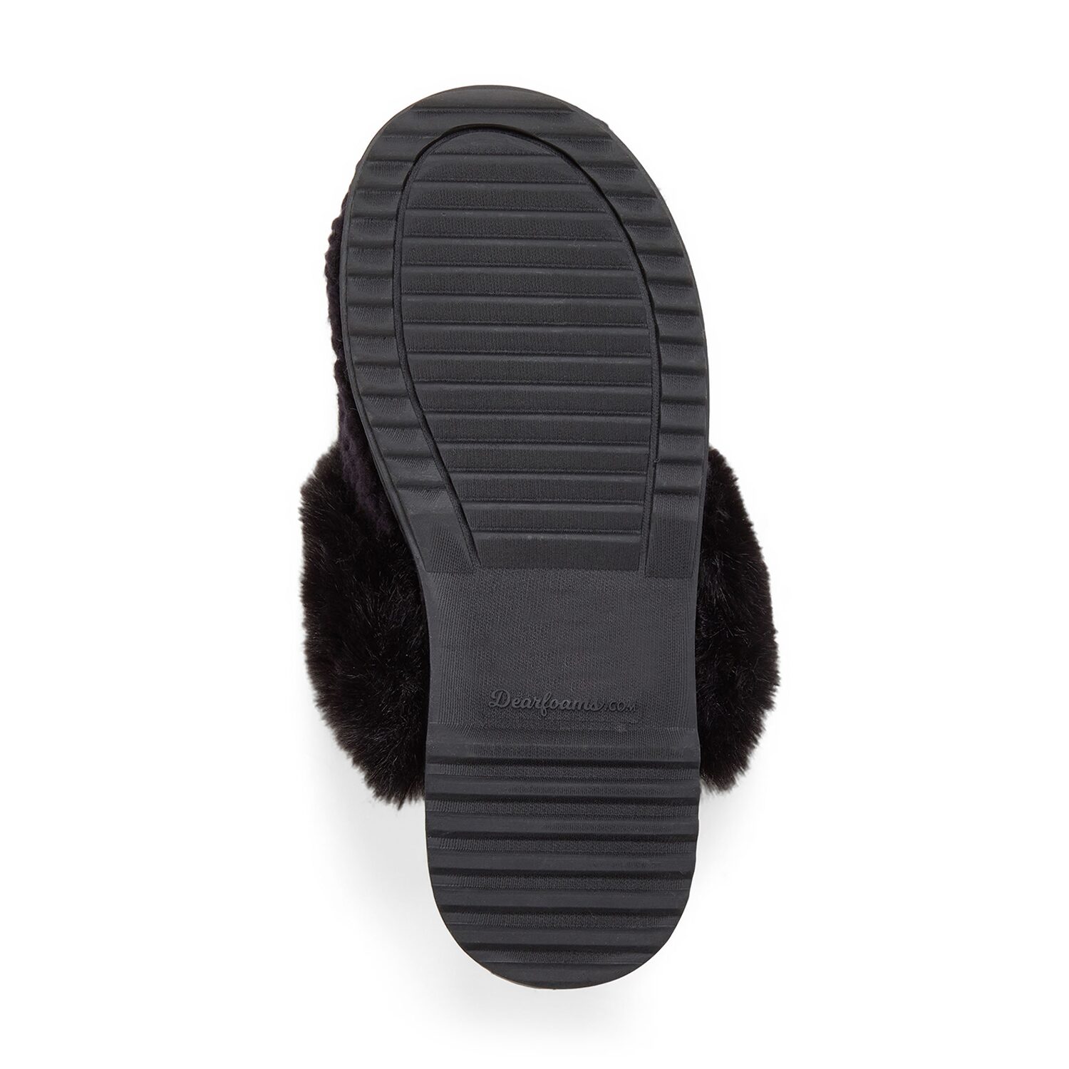 Dearfoams Courtney Knit Scuff Womens Memory Foam Slip-On Slippers