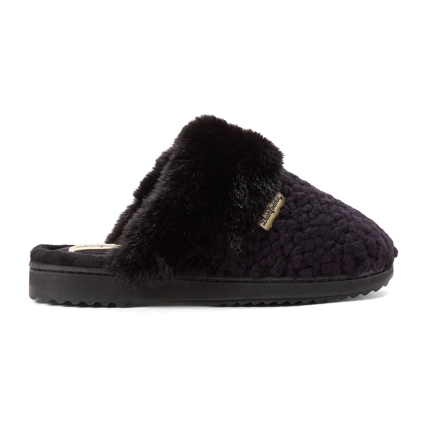 Dearfoams Courtney Knit Scuff Womens Memory Foam Slip-On Slippers
