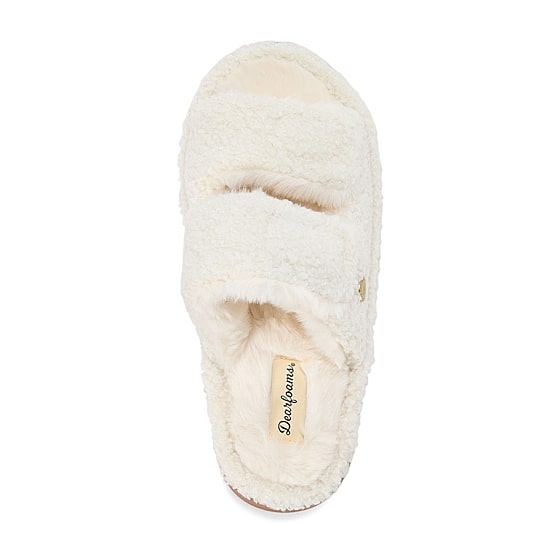 Dearfoams Dearfoams Womens Memory Foam Slip-On Slippers