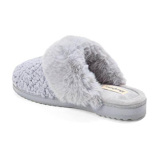 Dearfoams Courtney Knit Scuff Womens Memory Foam Slip-On Slippers