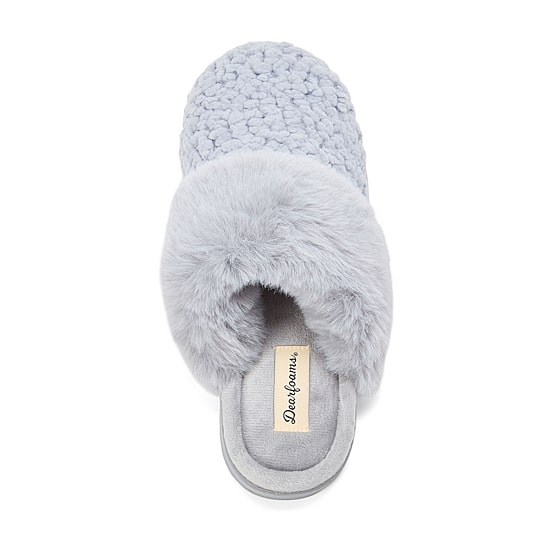 Dearfoams Courtney Knit Scuff Womens Memory Foam Slip-On Slippers
