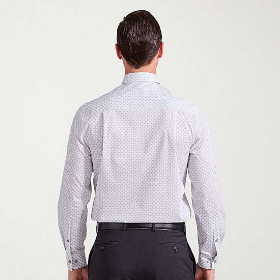Nick Graham Mens Spread Collar Long Sleeve Stretch Fabric Shirt + Tie Set