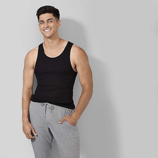 Stafford Dry + Cool Mens Round Neck Sleeveless Quick Dry 4 Pack Tank