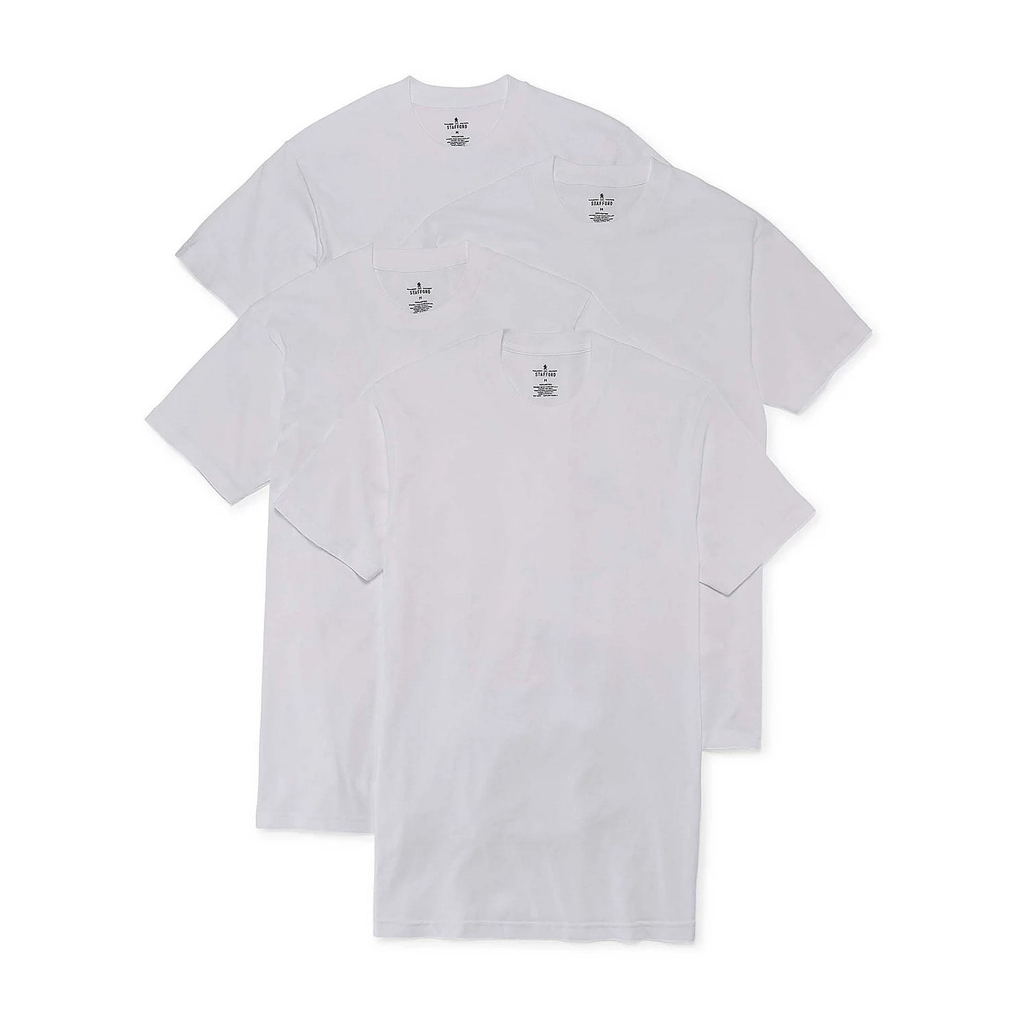 Stafford Super Soft Cotton Mens 4 Pack Short Sleeve Crew Neck T-Shirt