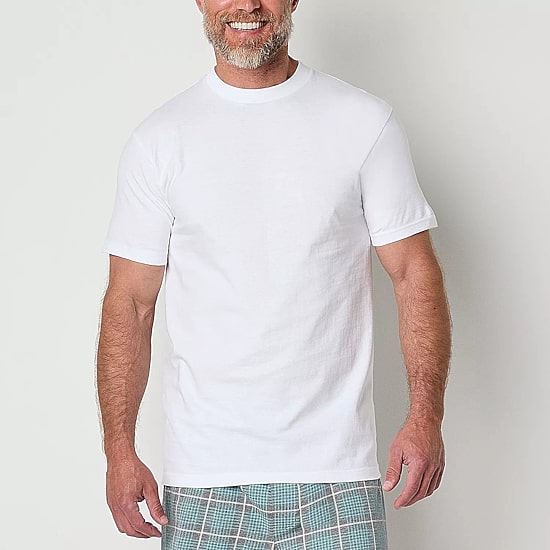 Stafford Heavyweight Cotton Bonus Pack Mens 5 Pack Short Sleeve Crew Neck T-Shirt