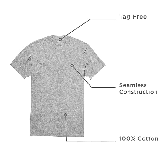 Stafford Heavyweight Cotton Mens 3 Pack Short Sleeve Crew Neck T-Shirt