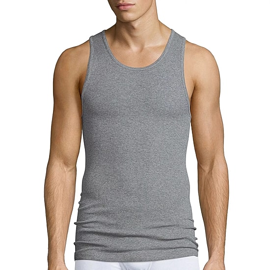 Stafford Super Soft Cotton Mens Round Neck Sleeveless 4 Pack Tank