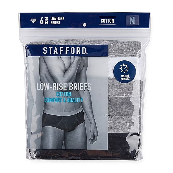 Stafford Cotton Low Rise Mens 6 Pack Briefs 325616