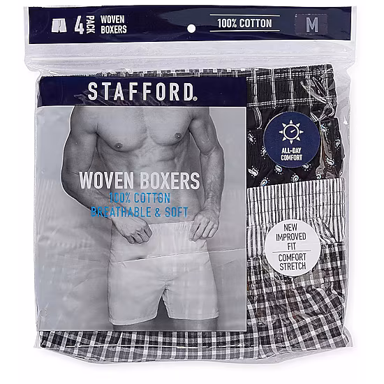 Stafford Cotton Woven Mens Boxers 302600