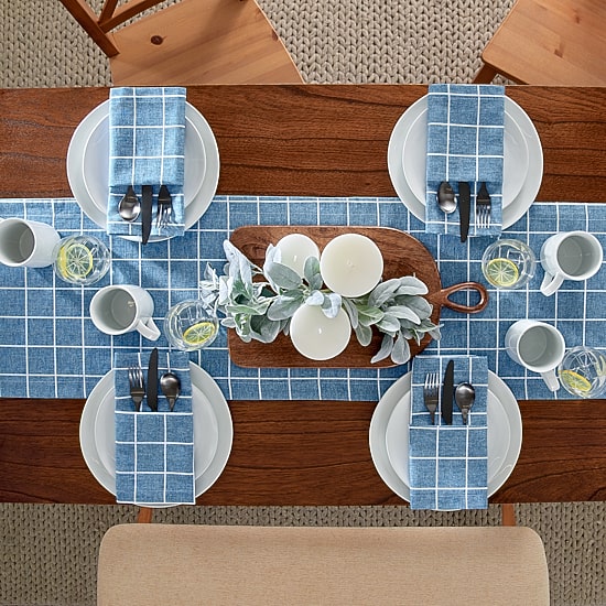 Fieldcrest Window Pane Table Runner