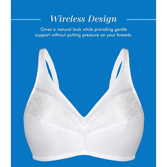 BestForm Floral Trim Wireless Cotton Bra- 5006233