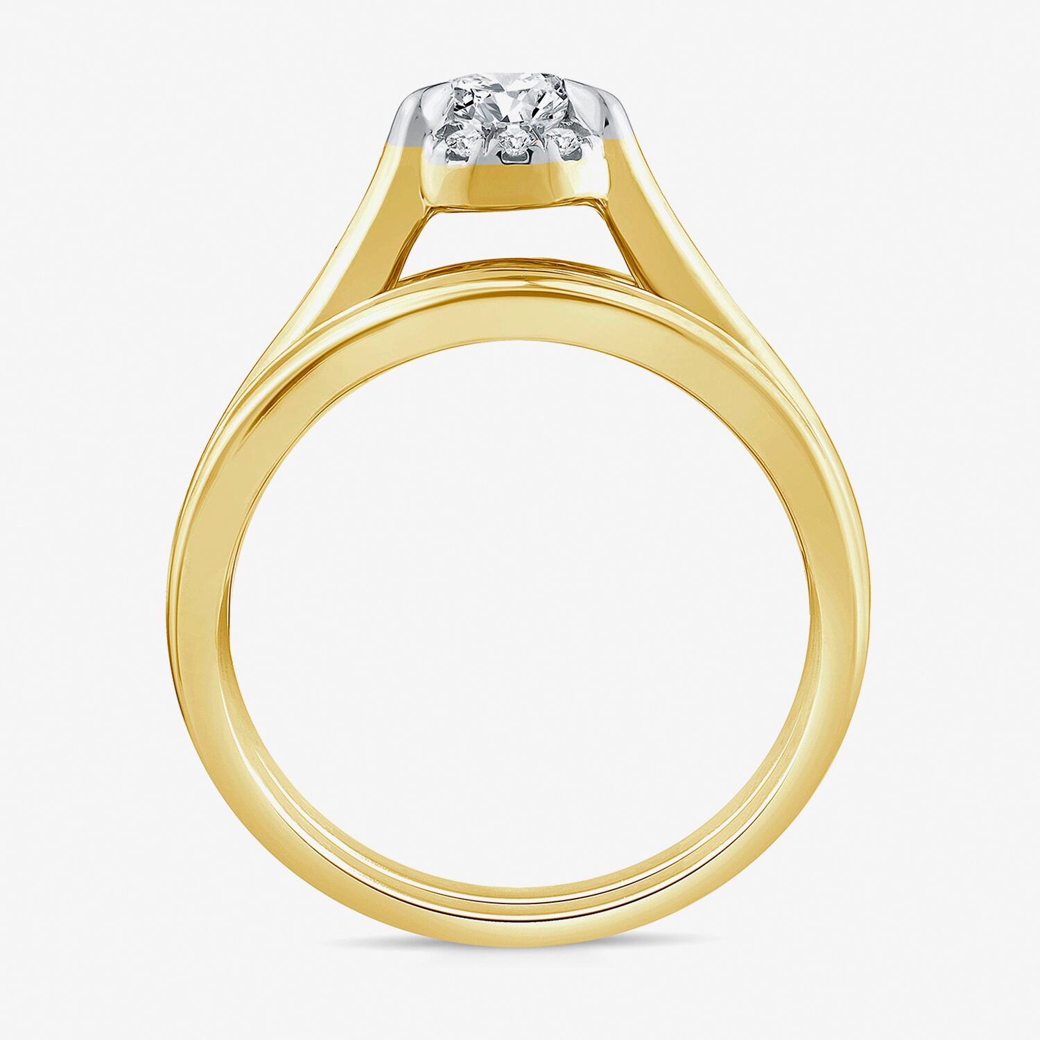 (G / Si1-Si2) Womens 1 1/2 CT. T.W. Lab Grown White Diamond 14K White Gold Oval Side Stone Halo Bridal Set