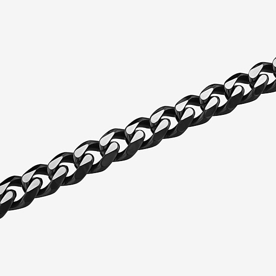 Stainless Steel Solid Curb Chain Bracelet