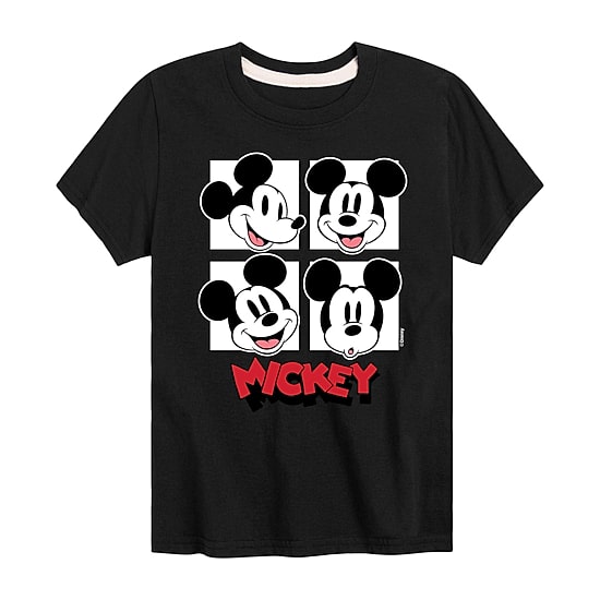 Disney Collection Little & Big Kid Boys Crew Neck Short Sleeve Regular Fit Mickey Mouse Graphic T-Shirt
