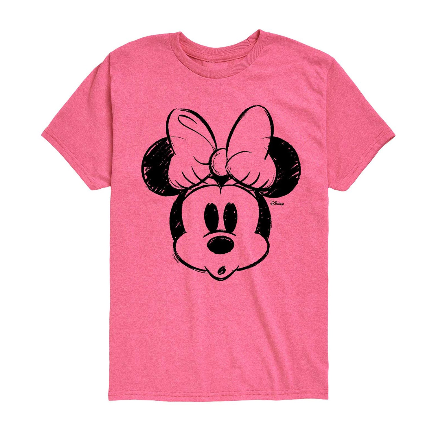 Disney Collection Little & Big Kid Girls Crew Neck Short Sleeve Regular Fit Minnie Mouse Graphic T-Shirt