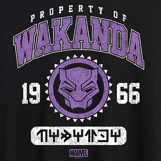 Womens Juniors Scoop Neck Short Sleeve Regular Fit Black Panther Marvel Graphic T-Shirt