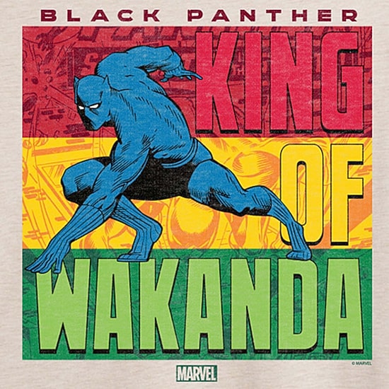 Womens Juniors Scoop Neck Short Sleeve Regular Fit Black Panther Marvel Graphic T-Shirt