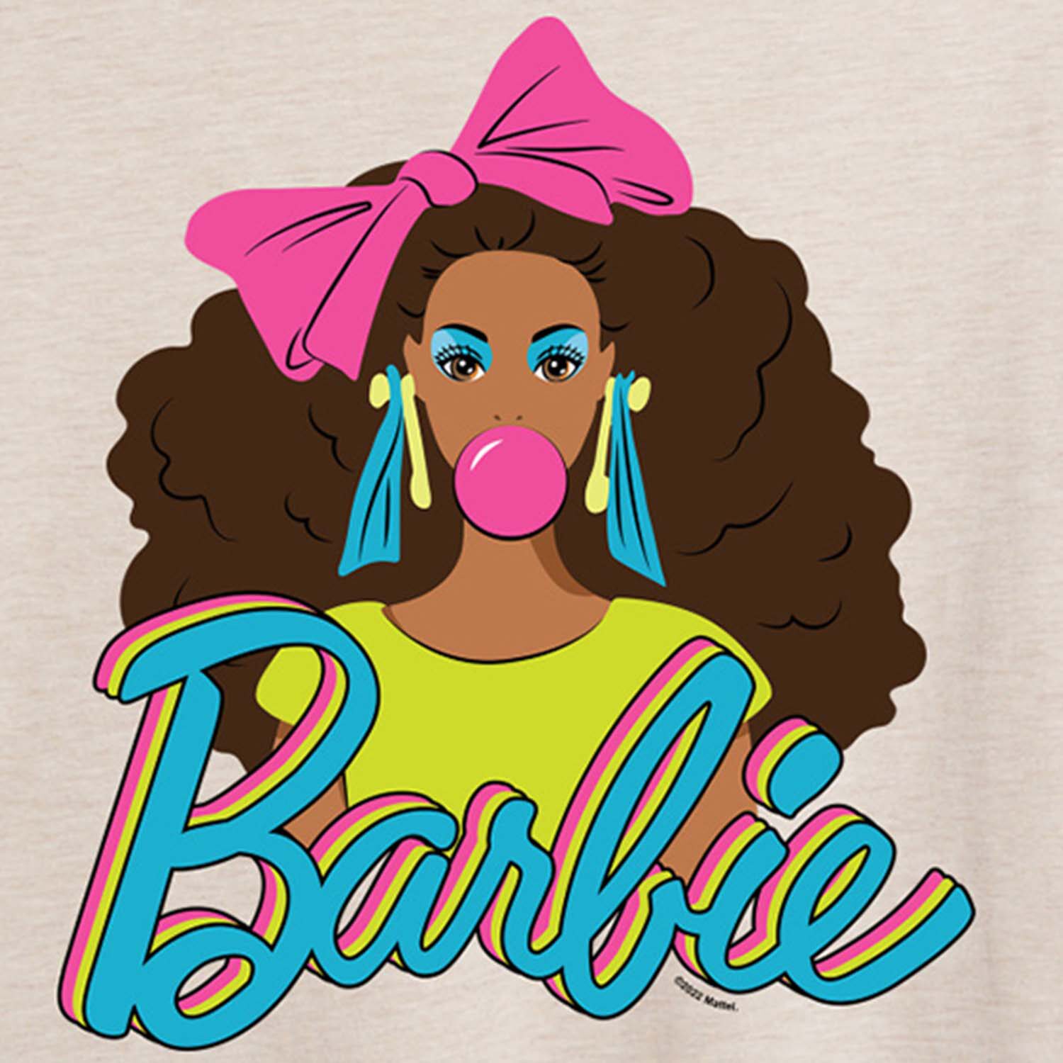 Black History Month Womens Juniors Scoop Neck Short Sleeve Regular Fit Barbie Graphic T-Shirt