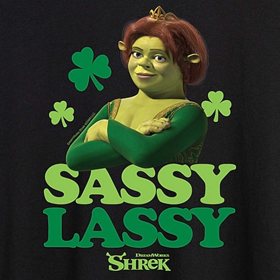 Dreamworks Shrek Sassy Lassy Fiona Tee Womens Juniors Scoop Neck Short Sleeve Regular Fit Graphic T-Shirt