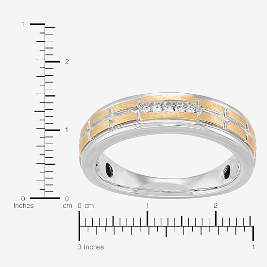 Limited Quantities! Mens Diamond Accent Natural White Diamond 14K Two Tone Gold Fashion Ring
