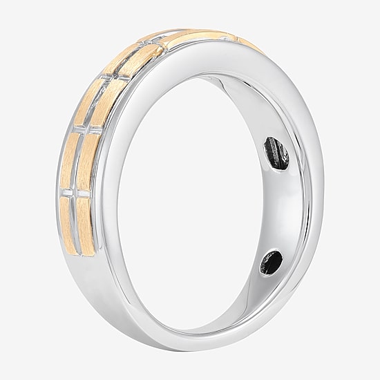 Limited Quantities! Mens Diamond Accent Natural White Diamond 14K Two Tone Gold Fashion Ring