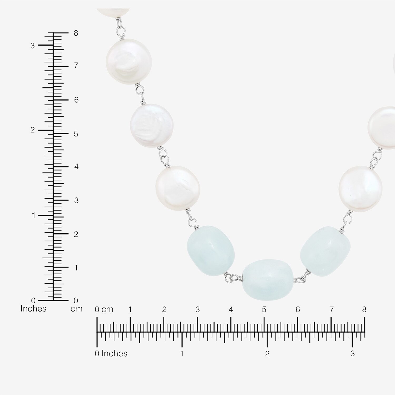 Limited Quantities! Womens White Sterling Silver Inch Strand Necklace
