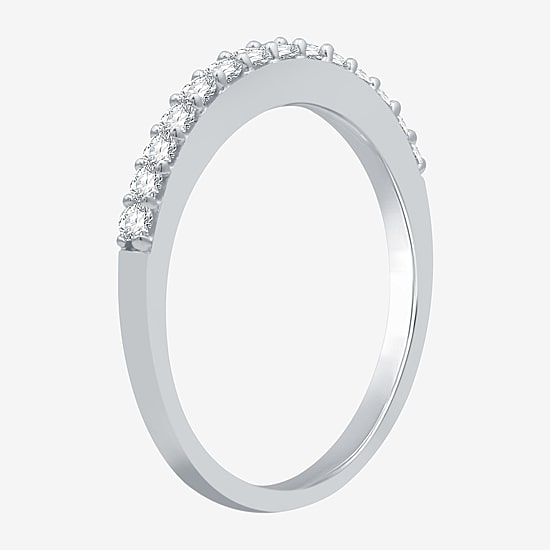 I Said Yes (H-I / I1) 1/4 CT. T.W. Lab Grown White Diamond Sterling Silver or 14K Gold Over Silver Wedding Band