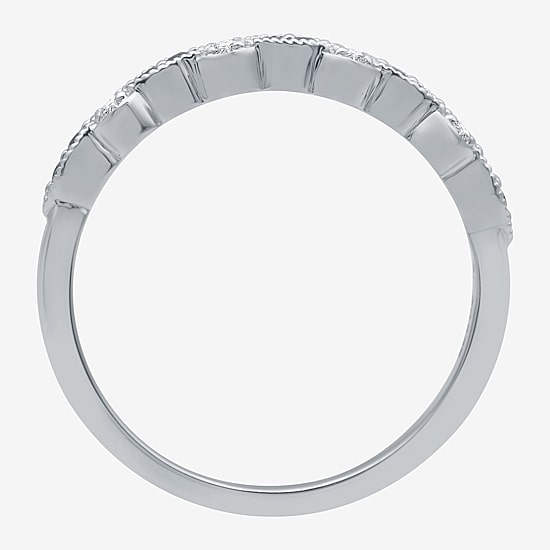 I Said Yes 1/2 CT. T.W. Lab Created Blue Sapphire Sterling Silver or 14K Gold Over Silver Wedding Band