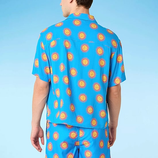 Arizona Mens Short Sleeve Camp Shirt