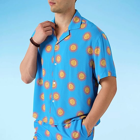 Arizona Mens Short Sleeve Camp Shirt