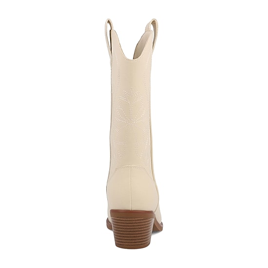 MIA girl Womens Faylinn Stacked Heel Cowboy Boots