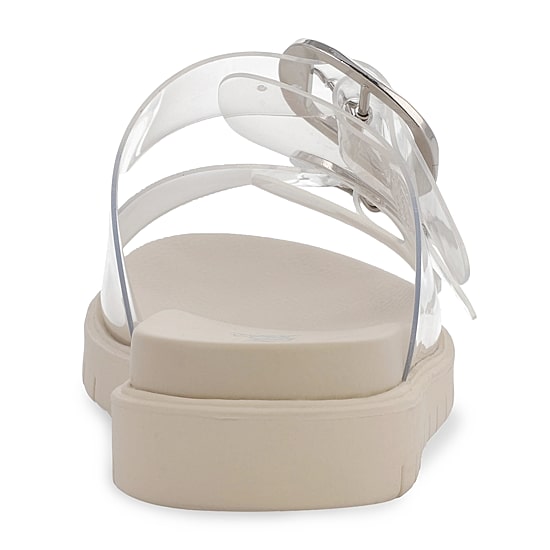 MIA girl Womens Natesi Adjustable Strap Jelly Flat Sandals