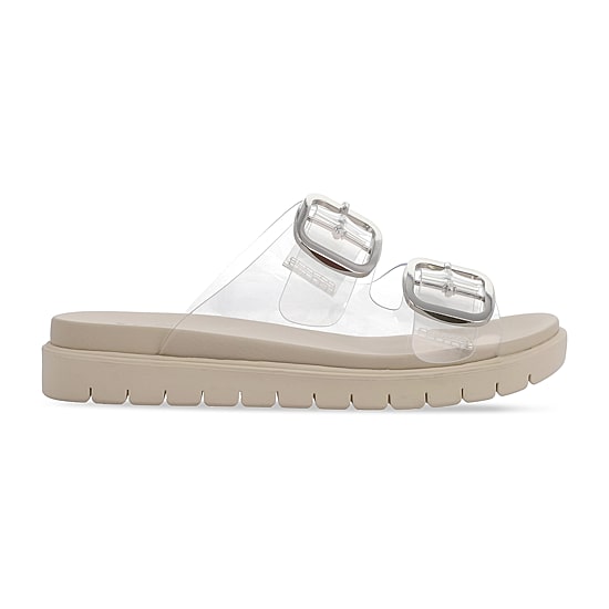 MIA girl Womens Natesi Adjustable Strap Jelly Flat Sandals