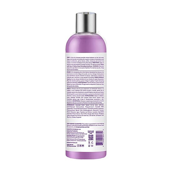 Design Essentials Agave & Lavender Moisturizing & Strengthening Shampoo 12 oz.