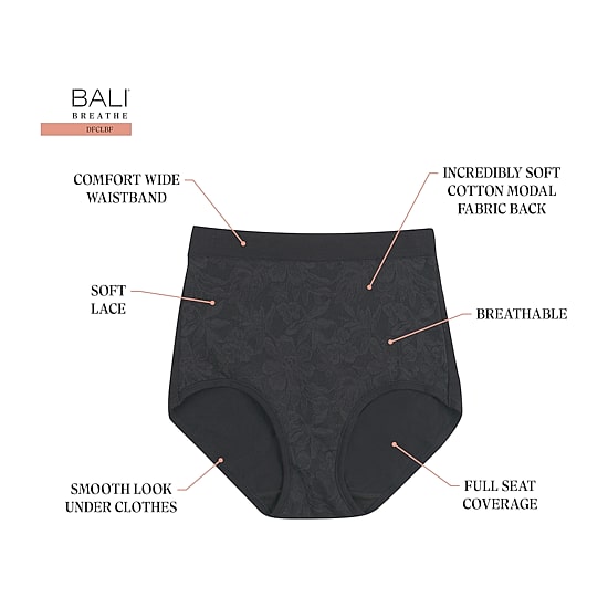 Bali Breathe Cotton Modal Lace High Rise Brief DFCLBF