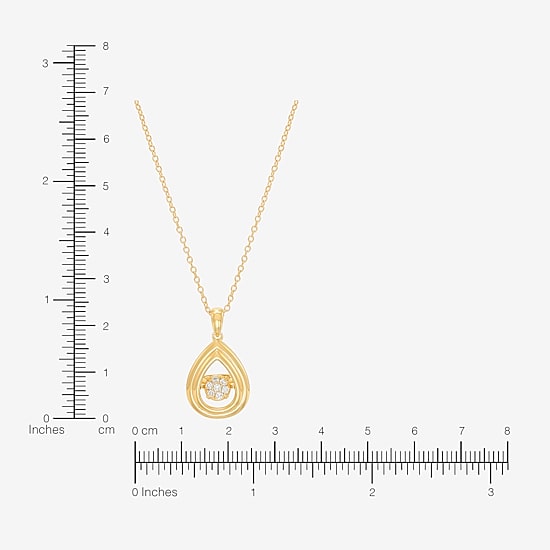 Limited Quantities! Womens 1/10 CT. T.W. Lab Grown White Diamond 14K Gold Over Silver 18 Inch Pendant Necklace
