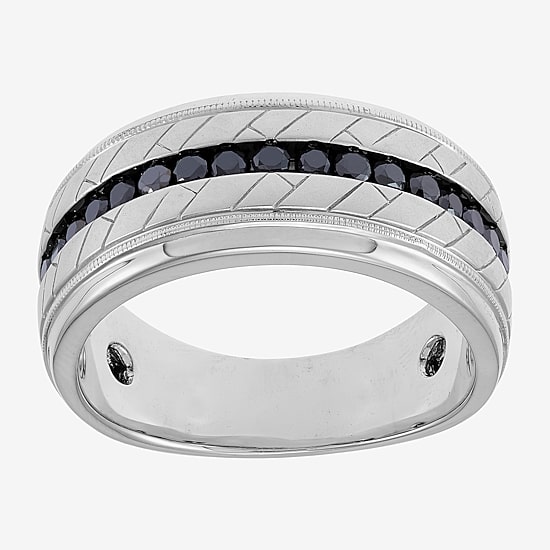 Midnight Black Limited Quantities! Mens 1/2 CT. T.W. Natural Black Diamond 10K Gold Fashion Ring