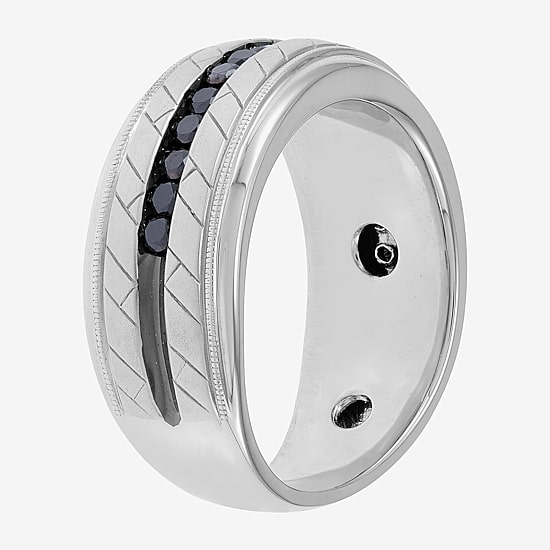Midnight Black Limited Quantities! Mens 1/2 CT. T.W. Natural Black Diamond 10K Gold Fashion Ring