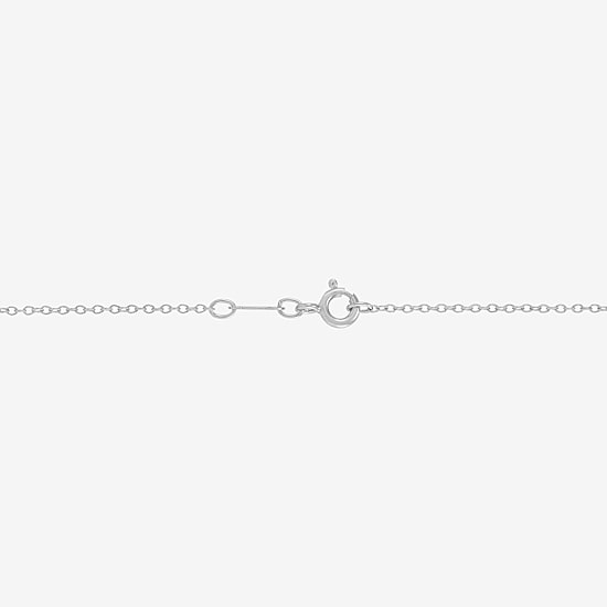Limited Quantities! Womens Diamond Accent Lab Created White Opal Sterling Silver Heart 18 Inch Pendant Necklace