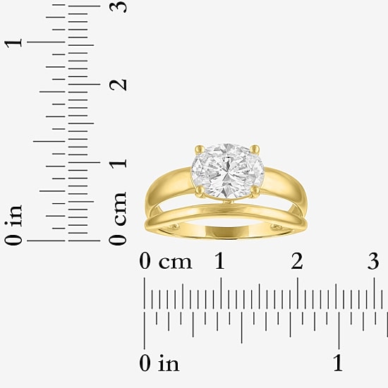 Diamond Addiction (E-F / Vs1-Vs2) Womens 2 CT. T.W. Lab Grown White Diamond 10K Gold Oval Cocktail Ring