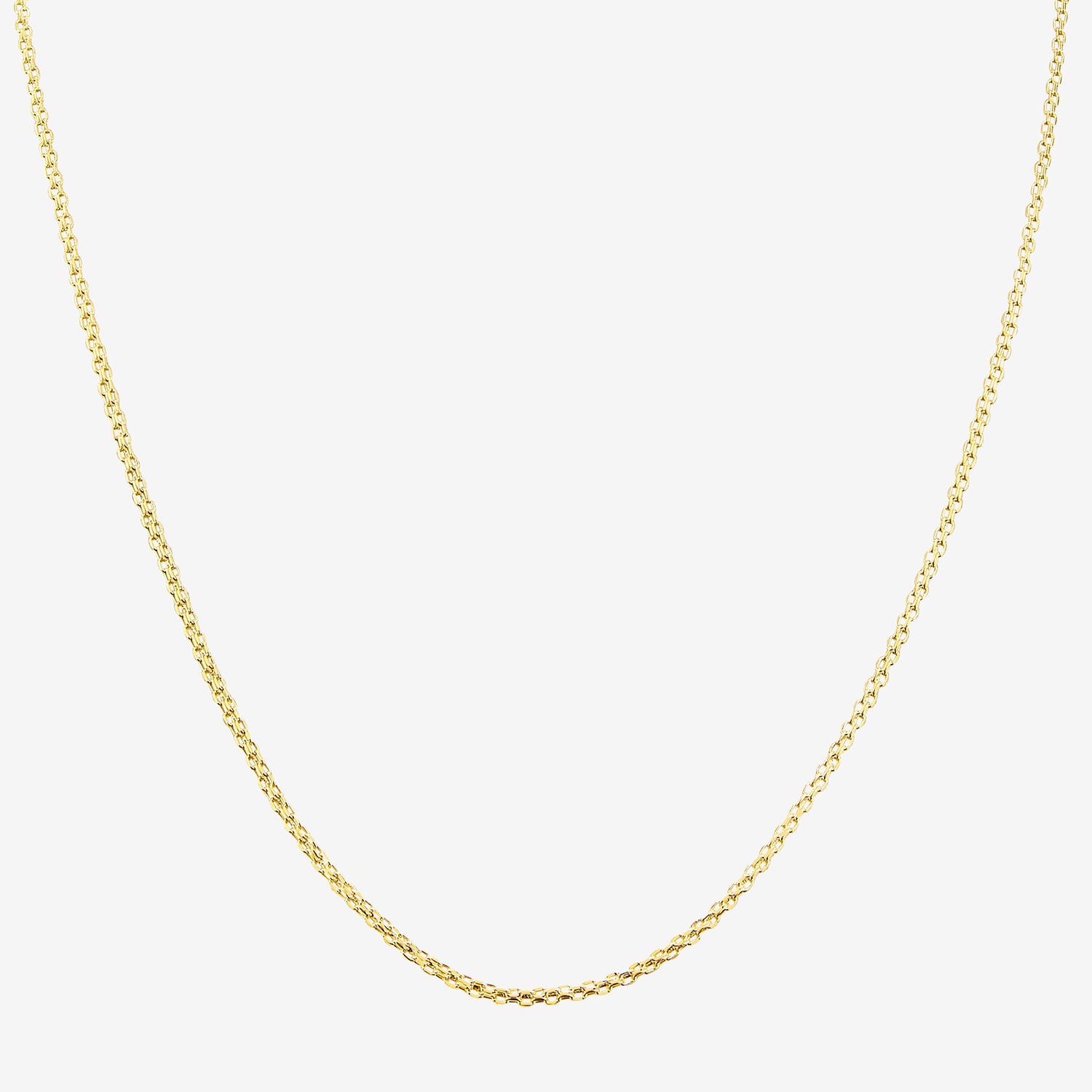 Womens 10K Gold 20 Inch Link Chain Necklace