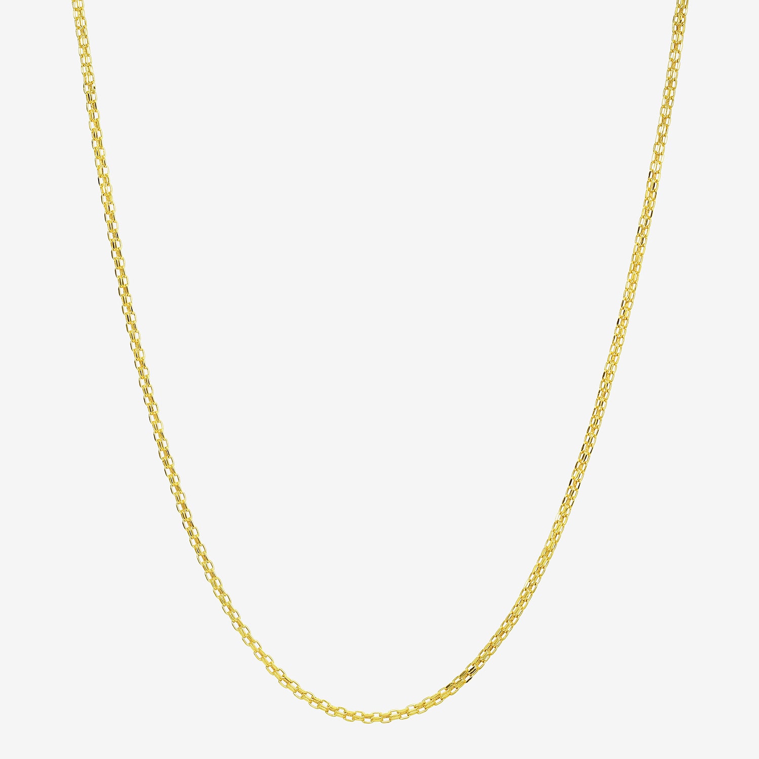 Womens 10K Gold 18 Inch Link Chain Necklace