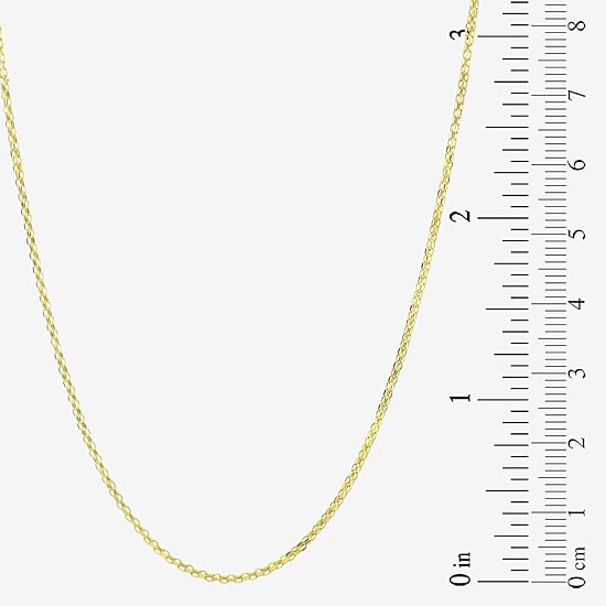 Womens 10K Gold 18 Inch Link Chain Necklace