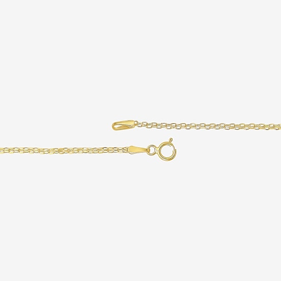 Womens 10K Gold 16 Inch Link Chain Necklace