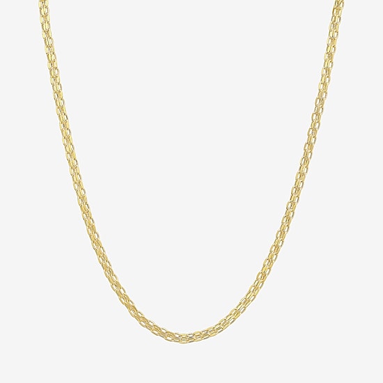 Womens 10K Gold 16 Inch Link Chain Necklace